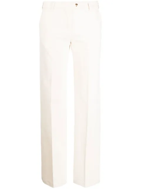 Palm Angels logo-plaque flared jeans White PWYB019F22DEN0030368
