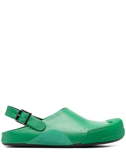 Marni slingback round-toe sandals Green SBMR002301P0432