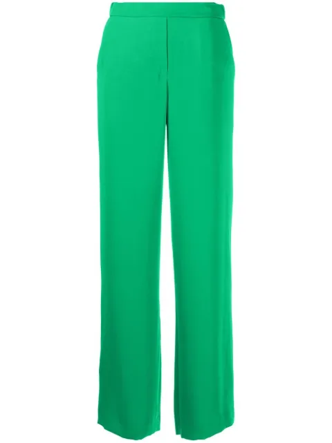 P.A.R.O.S.H. elasticated straight-leg trousers Green D231087PANTY23068