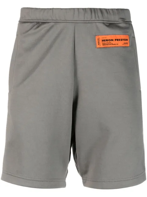 Heron Preston logo-patch track shorts Grey HMCL007S23JER0010900