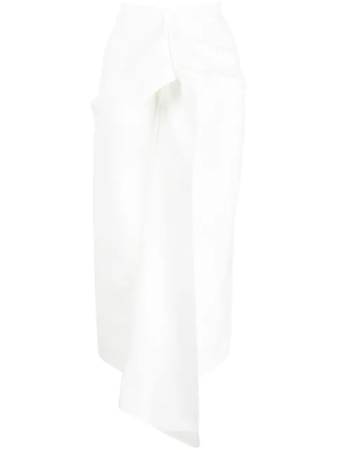 Maticevski draped-detail skirt White SK5067