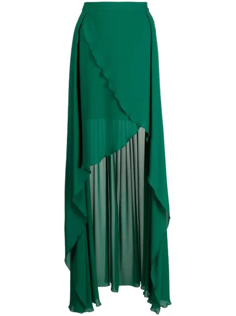 Elie Saab high-low fly away skirt Green 9800