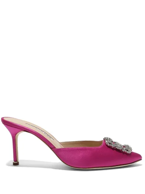 Manolo Blahnik Hangisi 70mm leather pumps Pink 9XX0723