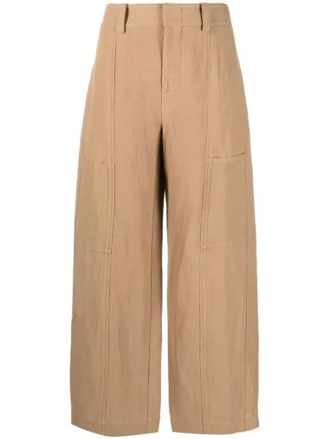 Vince one tone-patch wide-leg trousers Brown V939222207248TBC