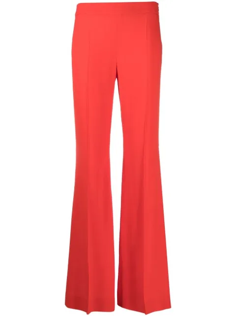 Moschino pressed-crease flared trousers Red A03310533