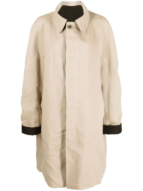 Maison Margiela reversible linen coat Black S51AH0189S76571