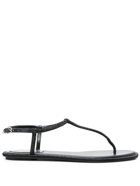 René Caovilla open-toe 13mm leather sandals Black C11574010R001V050