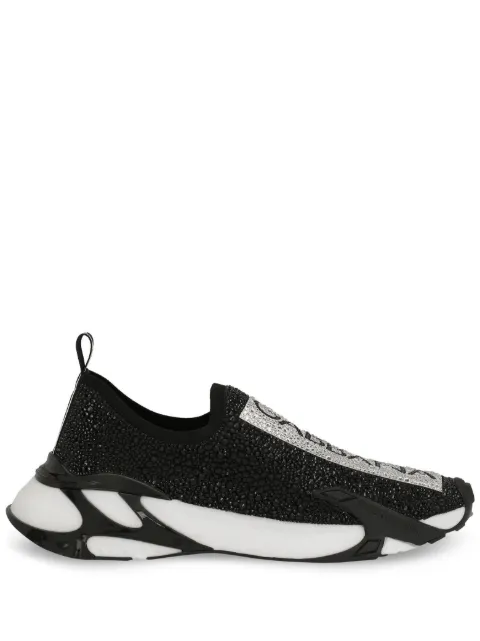 Dolce & Gabbana Fast rhinestone-embellished sneakers Black CS2172AJ673