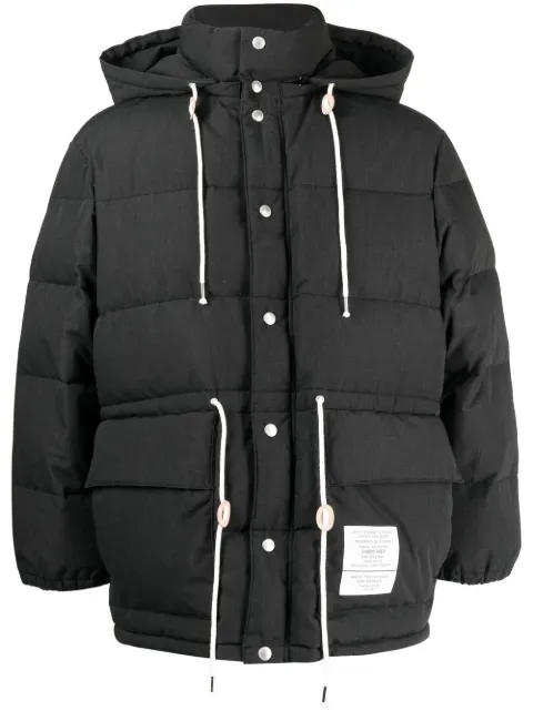 Neighborhood drawstring-fastened padded jacket Black 222NNNNNJKM01