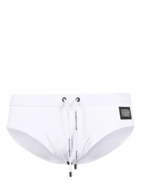 Dolce & Gabbana logo-plaque swimming trunks White M4A76JFUGA2