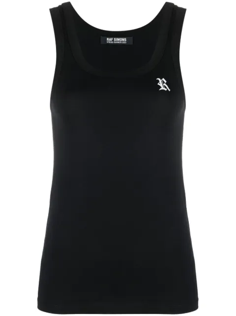 Raf Simons scoop-neck sleeveless top Black 231W122B19017