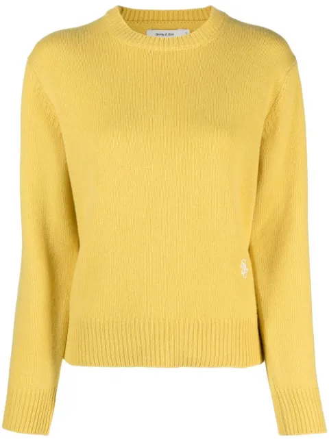 Sporty & Rich SRC Wool Crewneck - Daffodil Yellow CR741DF
