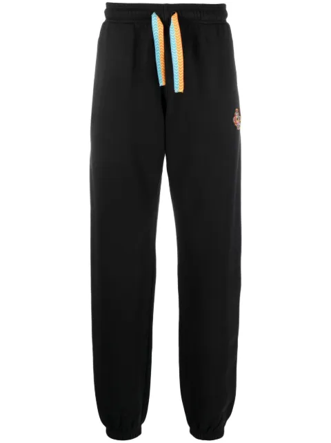 COUNTY OF MILAN logo-embroidered track pants Black CMCH024S23FLE0031025