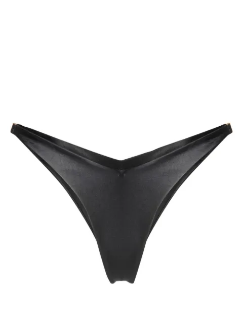 GCDS logo-hardware bikini bottoms Black SS23W720131