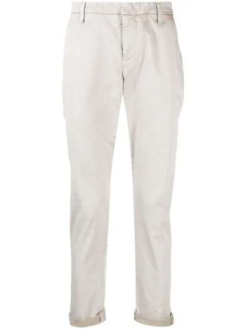 DONDUP cropped cotton chino trousers Neutrals UP235RSE036XFO9DU