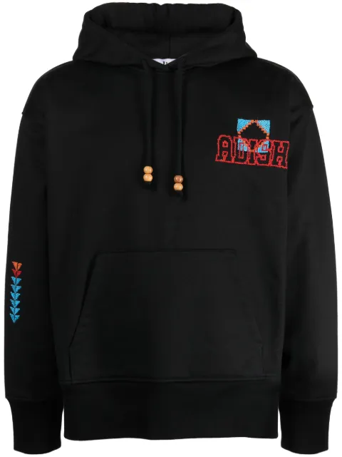 Adish Kharaz-logo cotton hoodie Black SS23KLHSB001