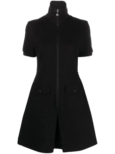 Moncler zipped short-sleeved minidress Black J10938I00011899V9