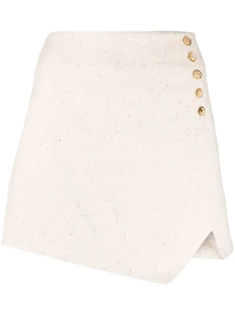 The Garment curved-hem mini skirt Neutrals 19205
