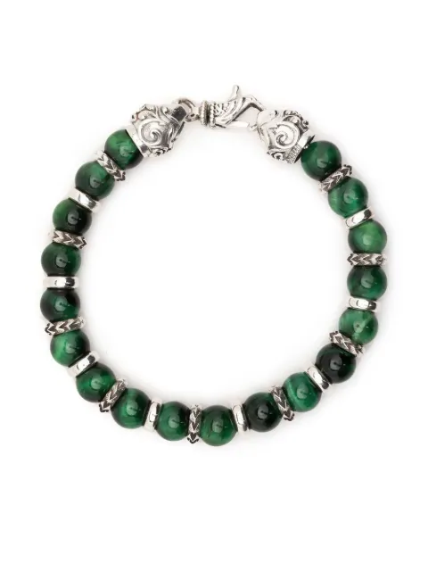 Emanuele Bicocchi tiger eye beaded bracelet Green TUCB163N