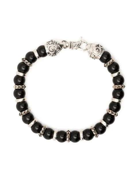 Emanuele Bicocchi Arabesque Beaded bracelet Black TUCB161N