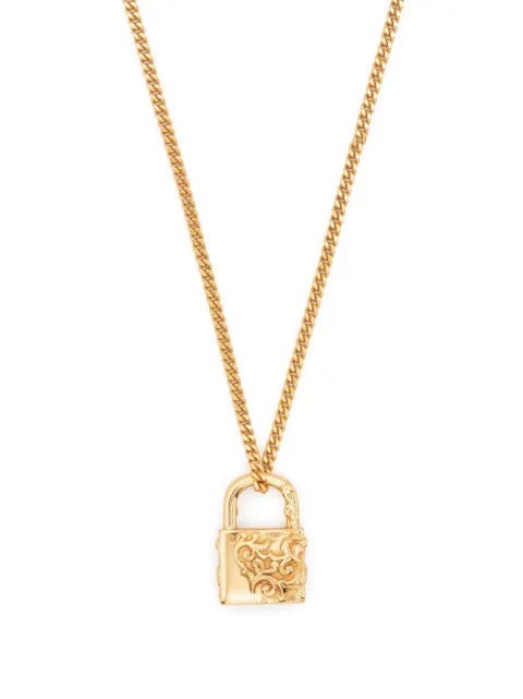 Emanuele Bicocchi Arabesque padlock pendant necklace Gold PCP6G