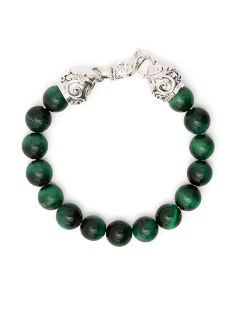 Emanuele Bicocchi tiger eye beaded bracelet Green TUCB153N