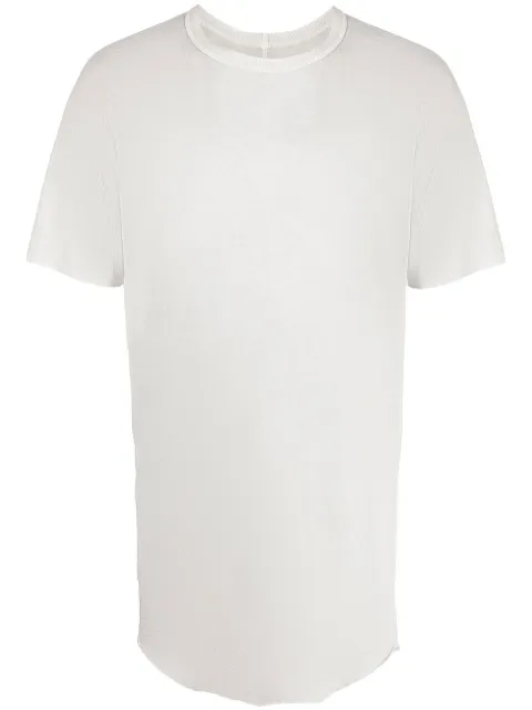 Boris Bidjan Saberi lace-up-detail longline t-shirt Grey TSONEPIECELG