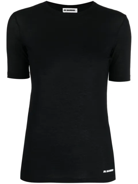 Jil Sander logo-print hem t-shirt Black J40GC0005J45031