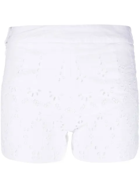 120% Lino Eyelet linen shorts White Y0W29DF000F753