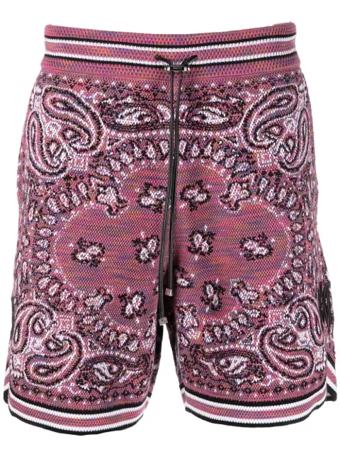 AMIRI paisley-print track shorts Purple PS23MKB004