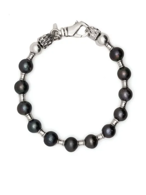 Emanuele Bicocchi black pearl silver bracelet Silver PRDB7B