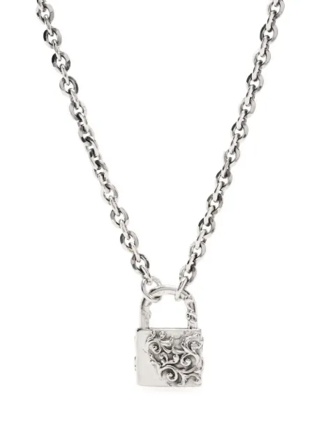 Emanuele Bicocchi Large Arabesque padlock necklace Silver PCP5