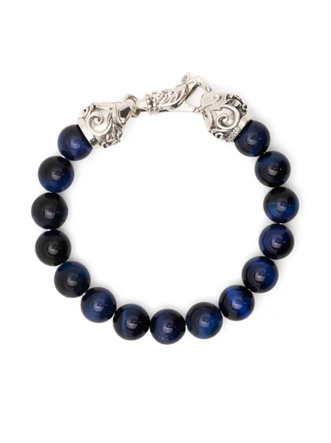 Emanuele Bicocchi tiger eye beaded bracelet Blue TUCB152N