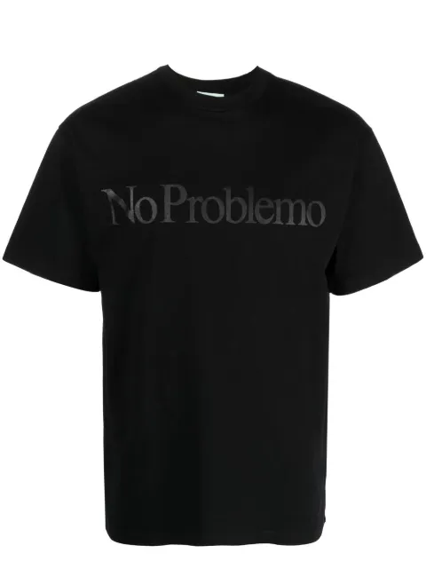 Aries No Problemo print T-shirt Black COAR60002