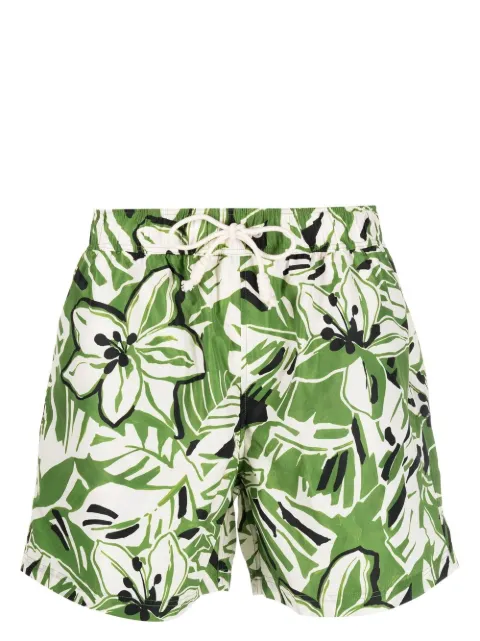 Palm Angels floral-print drawstring swim shorts Green PMFD002S23FAB0015501