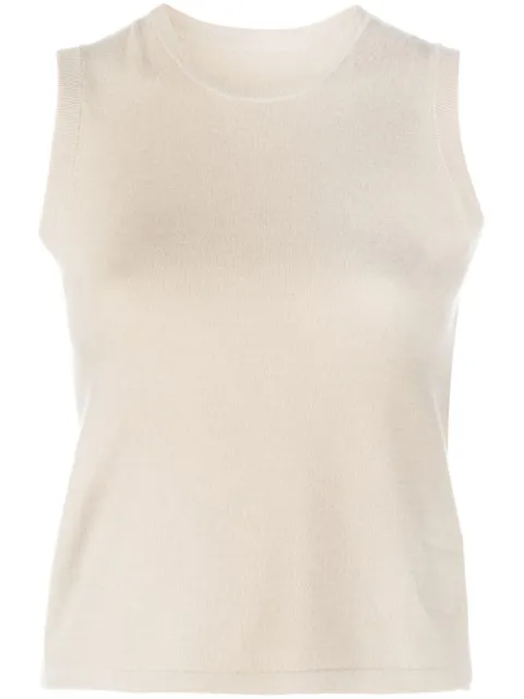 Frenckenberger cashmere knitted tank top Neutrals S23133SA