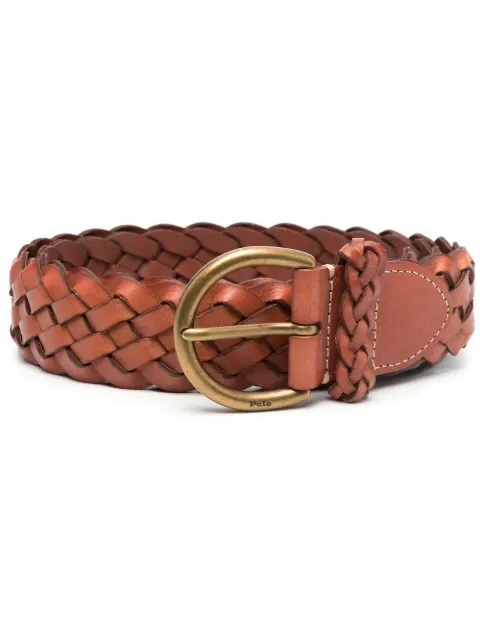 Polo Ralph Lauren interwoven-design buckle belt Brown 429890338001