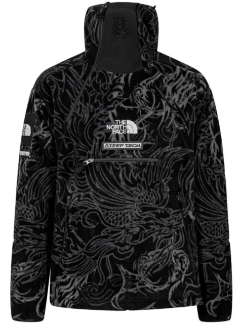 Supreme x The North Face Steep Tech fleece sweatshirt Black SU12565
