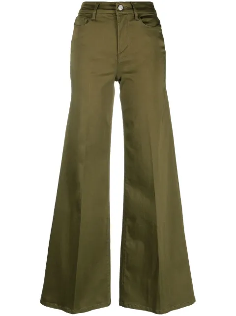 FRAME Le Pixie Palazzo wide-leg jeans Green LPP773