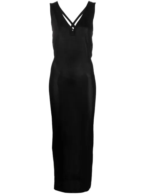 TOM FORD V-neck knitted dress Black ACK351YAX505