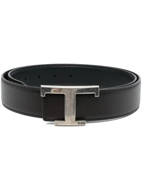Tod's T-logo buckle belt Black XCMCQR55100OKB4697