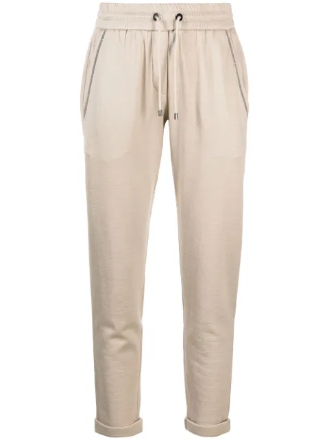 Brunello Cucinelli cotton-linen track pants Neutrals MD828SB899C9066