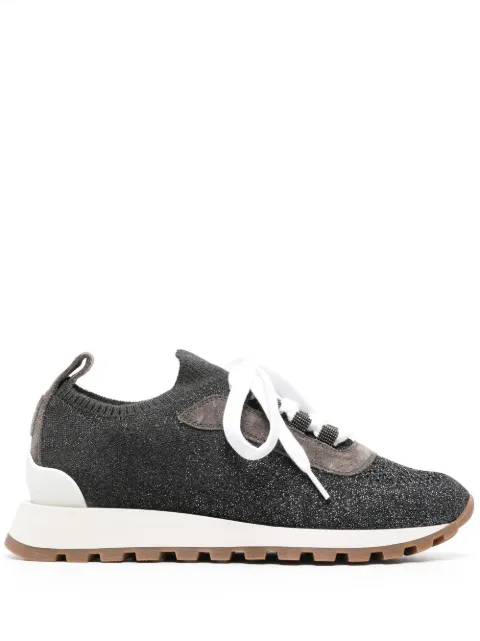 Brunello Cucinelli sock-style low-top sneakers Grey MZ35G2490C2355