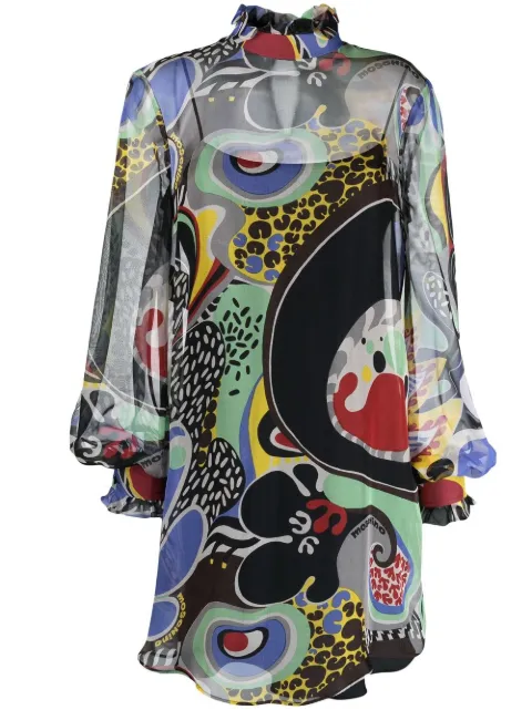 Moschino floral-print shift dress Black A04230553