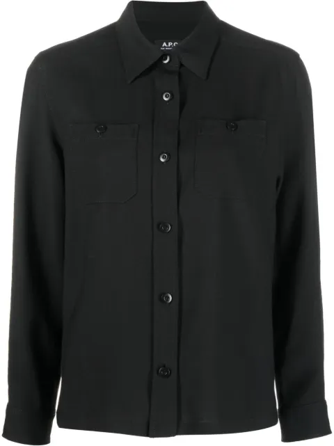 A.P.C. Chloé long-sleeve shirt Black VIAJKF02710