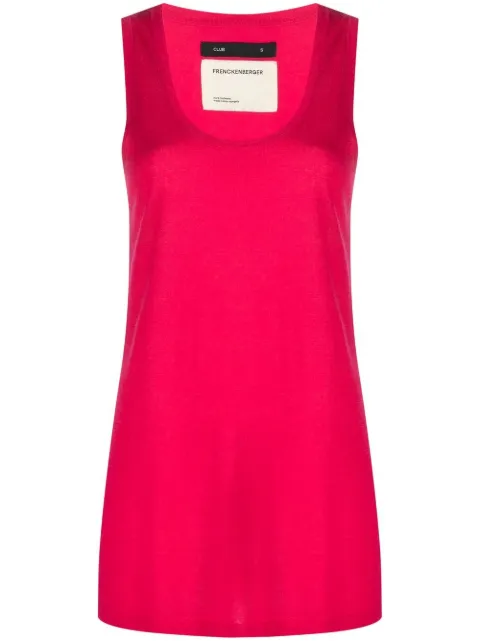 Frenckenberger scoop neck tank top Pink S23122A