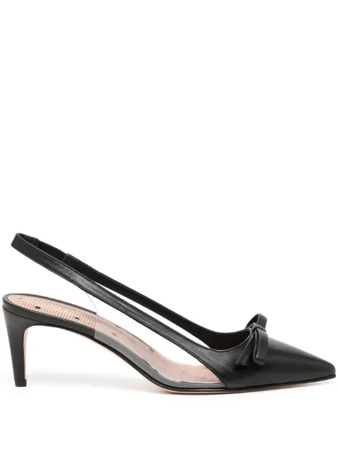 RED(V) slingback leather pumps Black QS0C04TKG