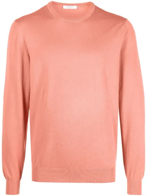 Boglioli fine knit cotton jumper Orange 91307BTC803