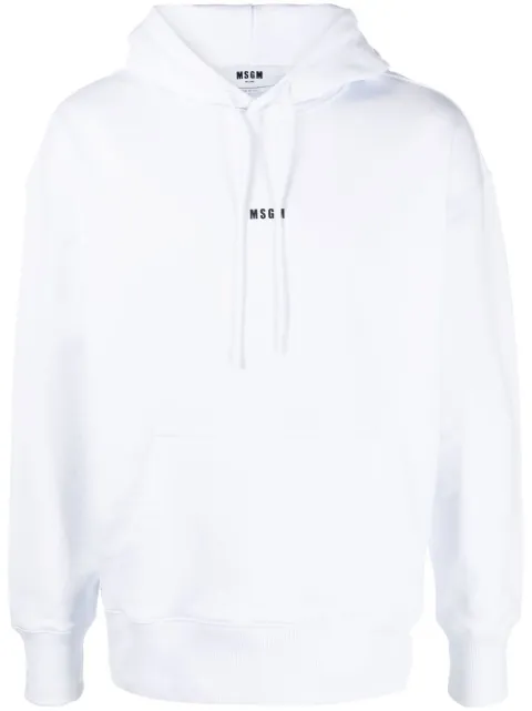 MSGM logo-print hoodie White 2000MM509200000