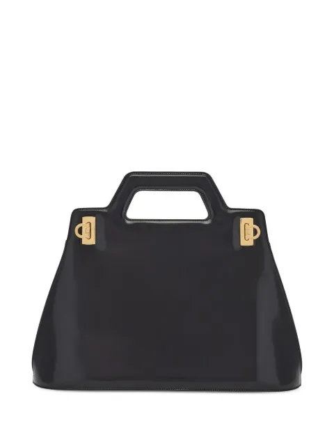 Ferragamo top-handle leather tote bag Black 213961761287
